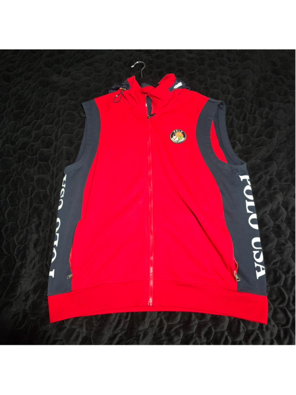 Men's Polo Ralph Lauren Ski Vest XL Red Navy